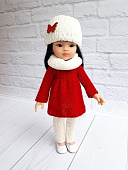 Теплая одежда для куклы Paola Reina с белой шапкой, 32 см